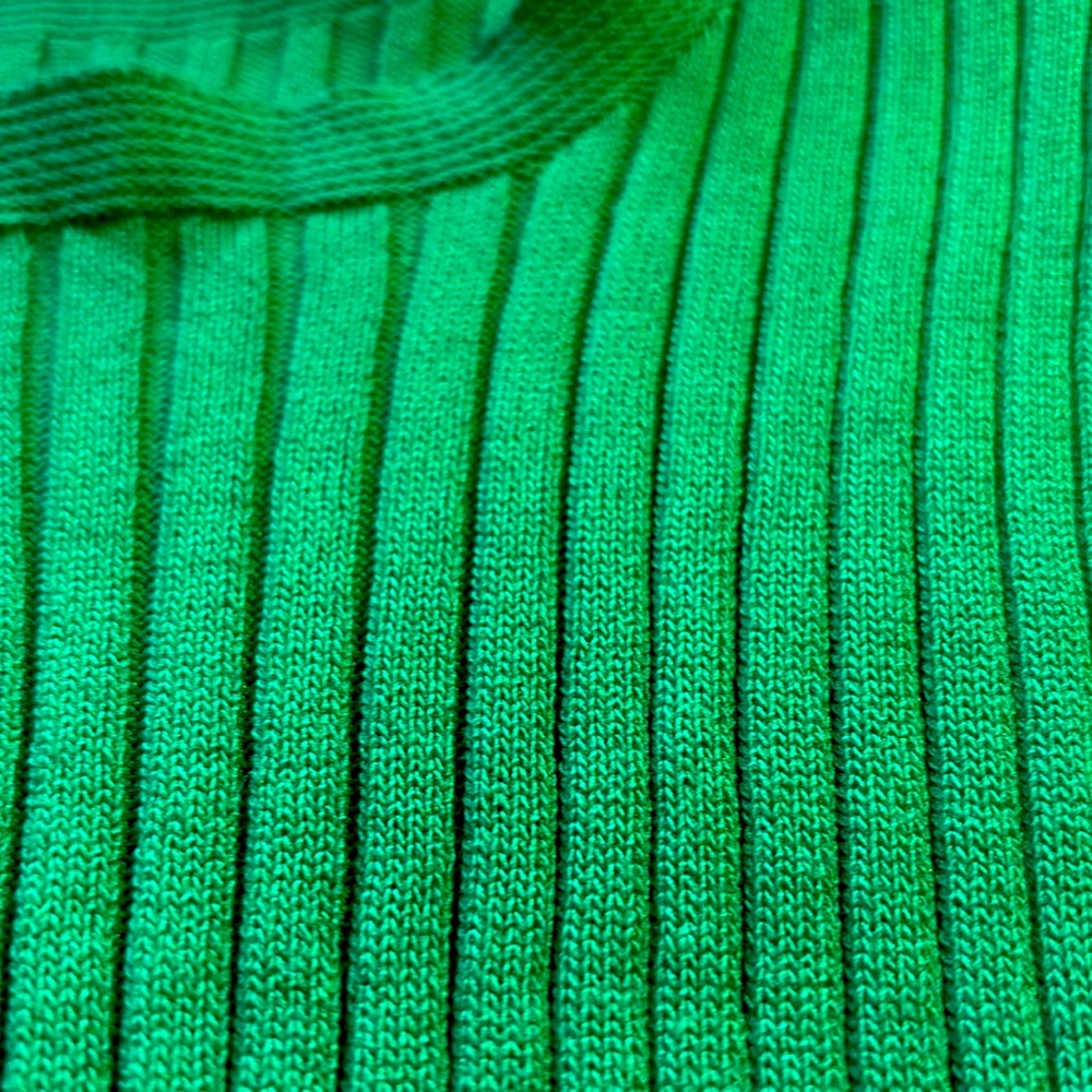NWOT Women’s sleeveless knit ruffle hem dress in Kelly/emerald green, size large - Picture 11 of 11